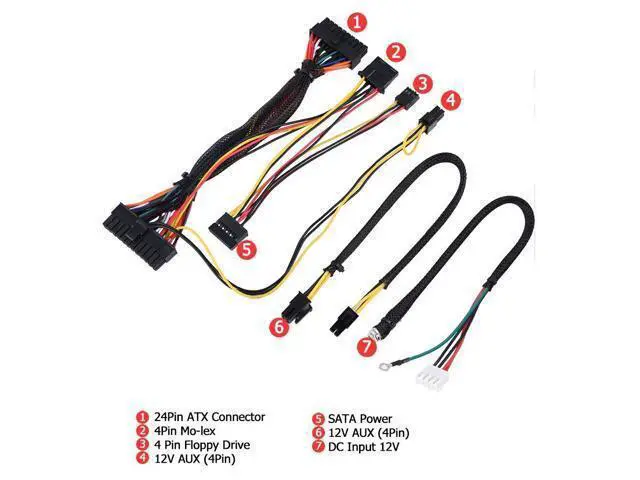 Alt view image 3 of 5 - Power Supply Module 24 Pin DC 12V 300W, PC PSU Computer Power Supply Module with Connect/AUX/SATA Cable