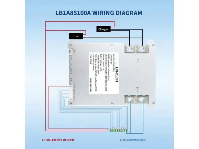 Alt view image 5 of 5 - LVNOON LB1A Smart Active Balancer BMS for Li-ion NCM LFP LiFePo4 LTO Battery Management System 3S 4S 5S 6S 7S 8S 100A with APP Control 12V 24V (3-8S, 100A)