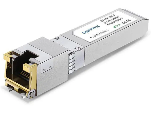 Alt view image 2 of 7 - 10GBASE-T SFP+ to RJ45 Transceiver, 10G Ethernet Copper Module, with 2pcs 1M CAT6 Ethernet Cable, Blue High Speed STP Internet Cable RJ45 Patch Cable for SFP Module, Computer, Laptop, etc