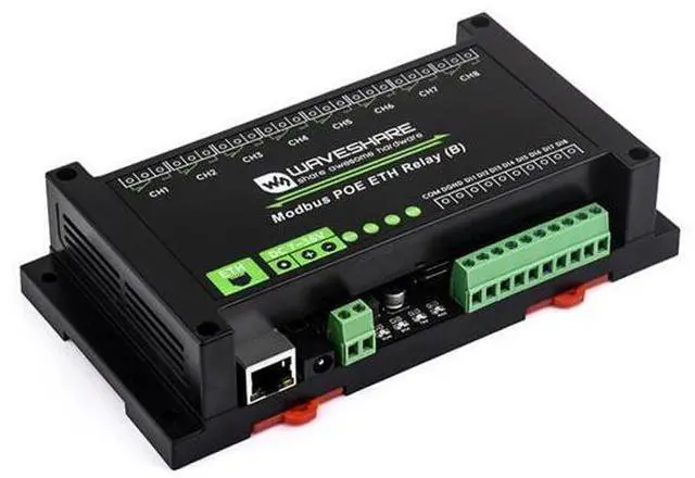 Main image of 8-CH Ethernet Relay Module (B) with Digital Input, Modbus RTU/Modbus TCP Protocol, Support DC 7~36V Wide Range Power Input and PoE Power Supply, with Various Isolation and Protection Circuits