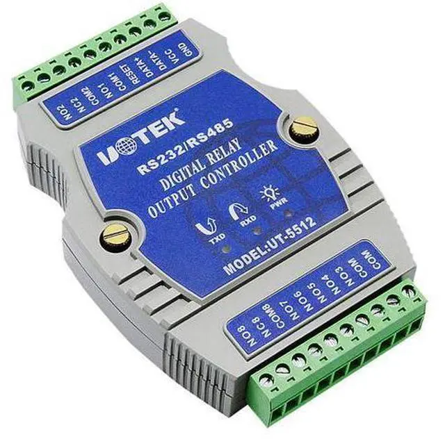 Main image of UOTEK 8 Channel Digital I/O Controller RS-485 Opto-electronic Isolation Input Relay Output IO Adapter UT-5512