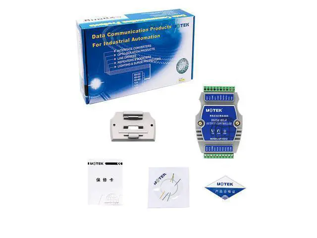 Alt view image 6 of 7 - UOTEK 8 Channel Digital I/O Controller RS-485 Opto-electronic Isolation Input Relay Output IO Adapter UT-5512