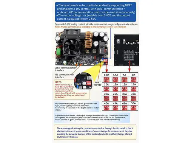 Alt view image 2 of 3 - XY12550S CNC DC Adjustable Voltage Regulator Power Supply Module Constant Voltage& Current Output 125V/50A/6250W