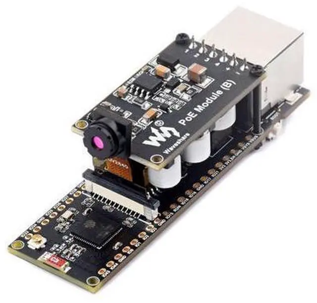 Main image of ESP32-S3 ETH Development Board Microcontroller, 10/100Mbps RJ45 Ethernet Port, W-F & BT Support, 240MHz Dual Core Processor, Onboard Type-C Port and TF Card Slot, OV2640 Camera+PoE Module