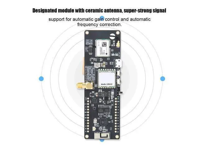 Alt view image 4 of 5 - ASHATA GPS Module Board with Battery Base, GPS Module NEO-6M Module with Digital RSSI Function, RF Wake-Up Function, for T-Beam ESP32 433Mhz REV1