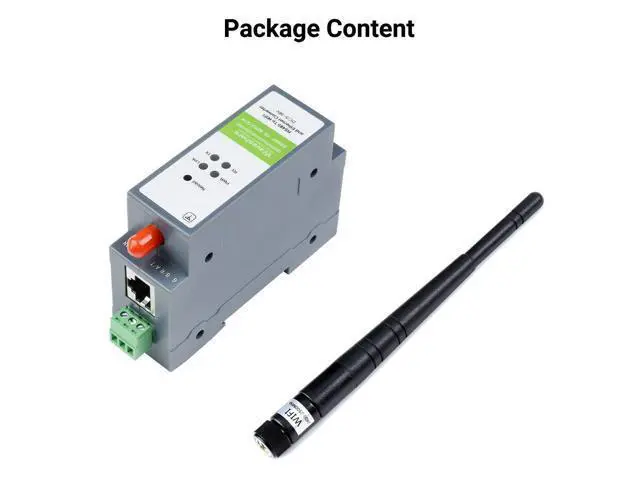 Alt view image 2 of 5 - Waveshare RS485 to WiFi/Ethernet Module Rail-Mount Serial Server Modbus MQTT Gateway