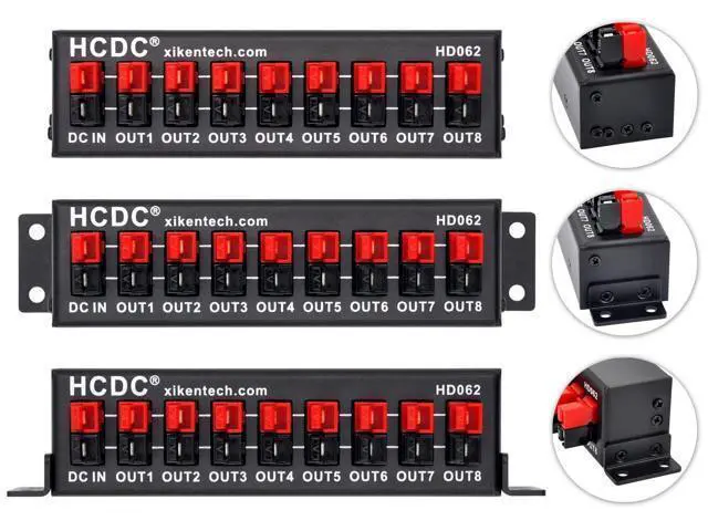 Alt view image 3 of 5 - HCDC HD062 8 Output DC Power Distribution Block Module for 15/30/45A Connects