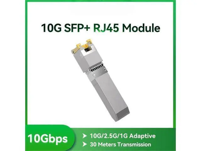 Alt view image 3 of 7 - 10Gb SFP+ Module Transceiver Copper SFP Modules Optical Port Turn to RJ45 Ethernet Port Gigabit 10000M Transceiver