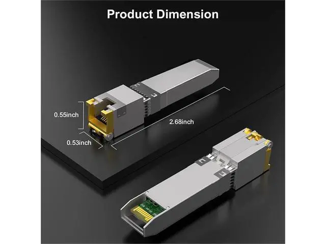 Alt view image 4 of 7 - 10Gb SFP+ Module Transceiver Copper SFP Modules Optical Port Turn to RJ45 Ethernet Port Gigabit 10000M Transceiver