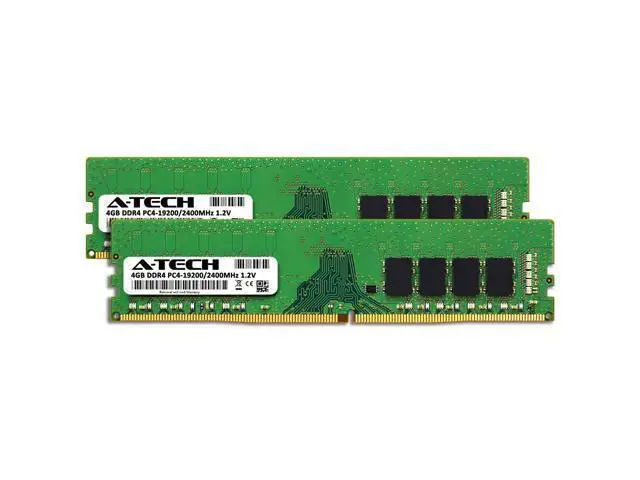 Alt view image 2 of 5 - A-Tech 8GB (2x4GB) DDR4 2400 MHz UDIMM PC4-19200 (PC4-2400T) CL17 DIMM Non-ECC Desktop RAM Memory Modules
