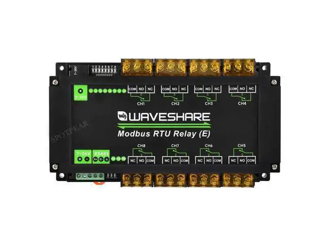 Alt view image 3 of 6 - Industrial Modbus RTU RS485 8-ch 30A High Current Relay Module (E) With Digital Input