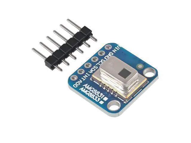 Alt view image 2 of 5 - DORHEA AMG8833 8 * 8 IR Thermal Camera Sensor Breakout Imager Array Temperature Sensor Module Grid-Eye 8x8 Infrared Camera Module Array Board IIC I2C 3-5V for Raspberry Pi AMG-8833