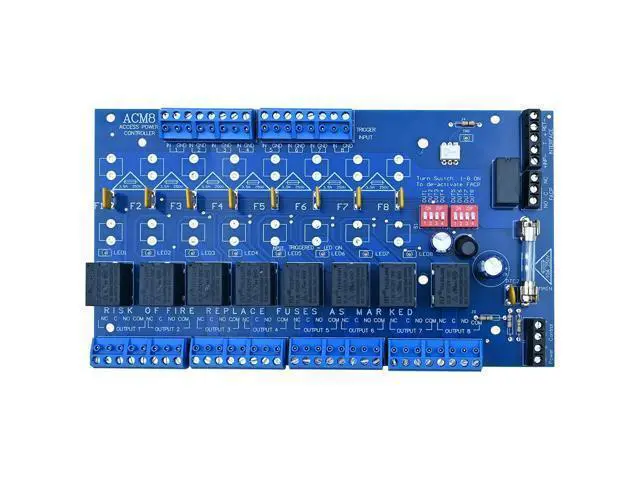 Alt view image 5 of 5 - ACM8CB-Upgraded Channel Access Power Controller Module, Compatible with Altronix ACM8CB Specifications, for Security and Access Control Systems, Supports 12-24 Volt DC Input. Sold by YABUYALI.