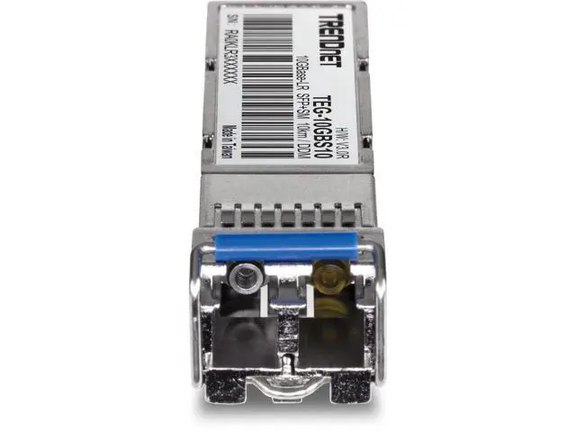 Alt view image 5 of 5 - TRENDnet SFP to RJ45 10GBASE-LR SFP+ Single Mode LC Module, TEG-10GBS10, Up to 10 km (6.2 Miles), Hot Pluggable SFP Transceiver, Duplex LC Connector, 1310nm, 3.3V Power Supply, Lifetime Protection