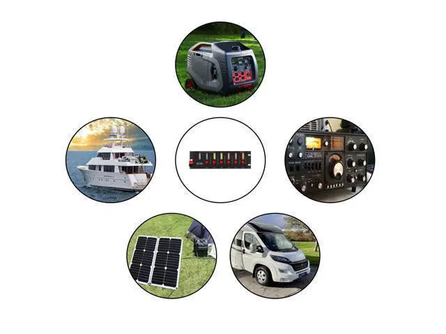 Alt view image 2 of 5 - FUAUJUE 1 in 6 Out 40A Connector Power Splitter Distributor Source Strip, Power Pole Distribution Block Module for RV, Portable Solar Panel(1-6)