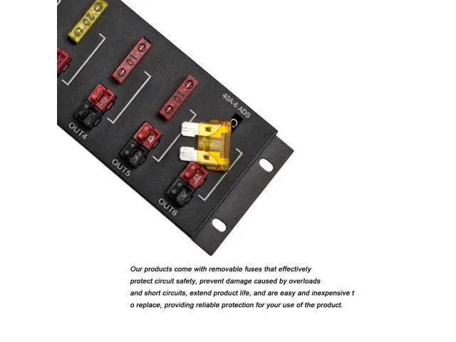 Alt view image 3 of 5 - FUAUJUE 1 in 6 Out 40A Connector Power Splitter Distributor Source Strip, Power Pole Distribution Block Module for RV, Portable Solar Panel(1-6)