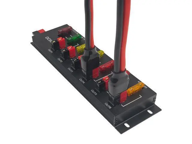 Alt view image 5 of 5 - FUAUJUE 1 in 6 Out 40A Connector Power Splitter Distributor Source Strip, Power Pole Distribution Block Module for RV, Portable Solar Panel(1-6)