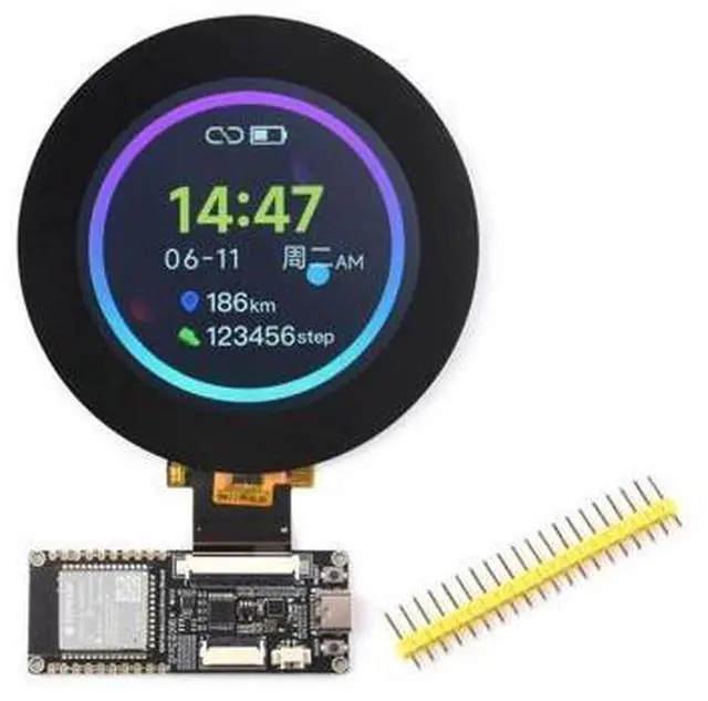Main image of Waveshare ESP32-S3 RGB LCD Driver Board, Equipped with 32-Bit 240MHz LX7 Dual-Core Processor, 8MB PSRAM and Flash, WiFi & Bluetooth Support, Comes with a 2.8inch RGB Round Touch Display
