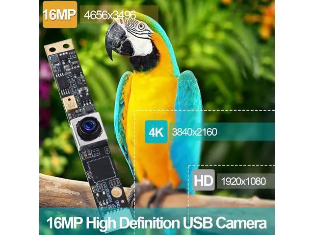Alt view image 2 of 5 - MMlove Auto Focus USB Camera Module Full HD 16MP 10FPS HFOV68 Webcam with Microphone USB2.0 PC Streaming Camera Laser Engraver Webcam for Raspberry Pi YouTube Online Teaching