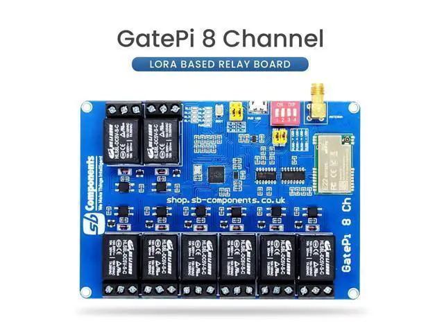 Alt view image 2 of 5 - GatePi 8 Channel - LoRa Based Relay Board 8 Channel Relay with LoRa Module Based on Raspberry Pi 2040 Smart Data Transmission LoRa Module, Transmission up to 5 KM (915MHz)