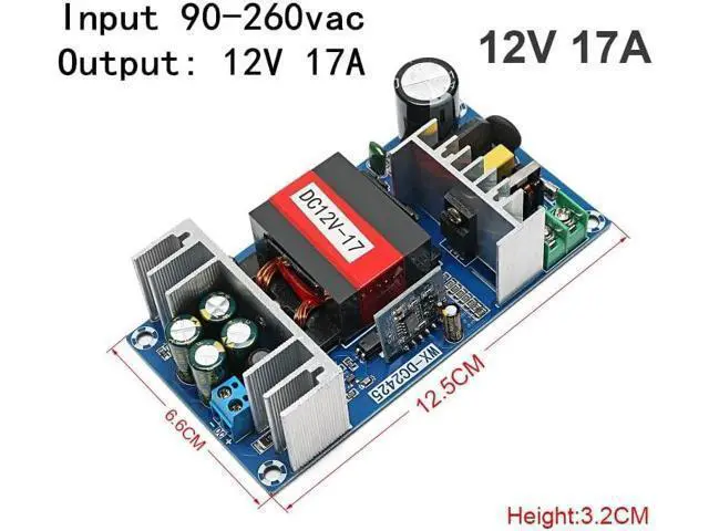 Alt view image 2 of 2 - 100-240VAC to DC 12V 17A 204W Switching Power Supply Board high Power Industrial Bare Board Power Supply Module AC-DC Module