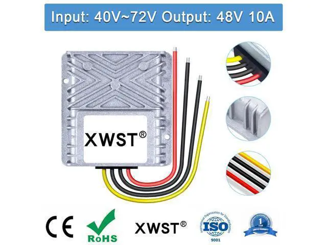 Alt view image 2 of 5 - DC DC Stabilizer 40V-72V to 48V Boost Buck Converter 10A 480W Waterproof Voltage Regulator 48Volt Power Module for Golf Cart Car Audio Solar Power System LCD TV LED Display Screen(XW-4072-48-10A-N)