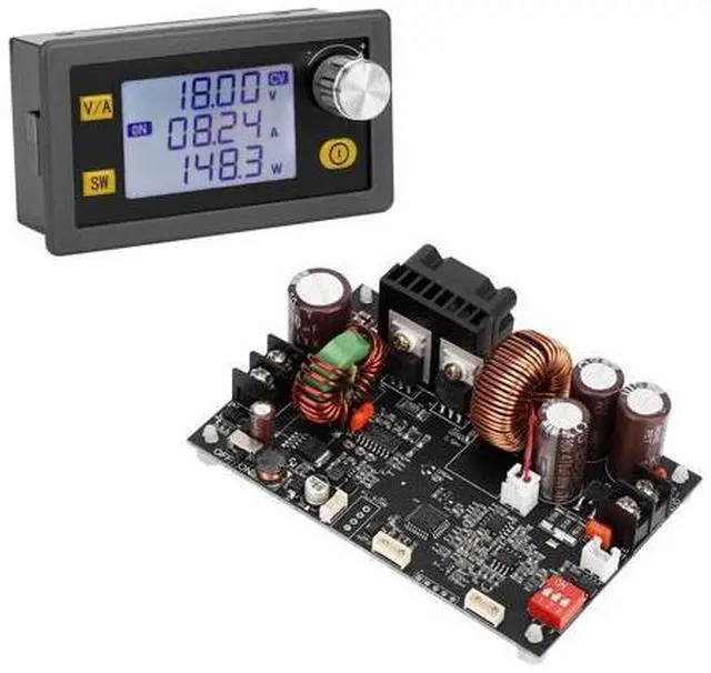 Main image of DROK CNC DC Buck Converter with Meter, 6-70V to 0-60V 10A 600W, DC 5V 9V 12V 24V 36V 48V 60V Fixed Output Voltage, Adjustable Power Supply Voltage Regulator Step Down Module