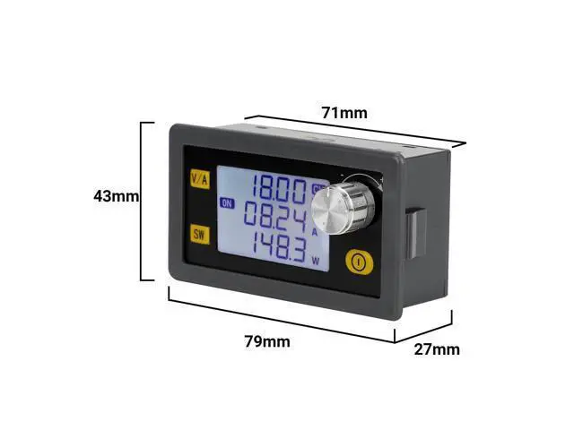 Alt view image 4 of 5 - DROK CNC DC Buck Converter with Meter, 6-70V to 0-60V 10A 600W, DC 5V 9V 12V 24V 36V 48V 60V Fixed Output Voltage, Adjustable Power Supply Voltage Regulator Step Down Module
