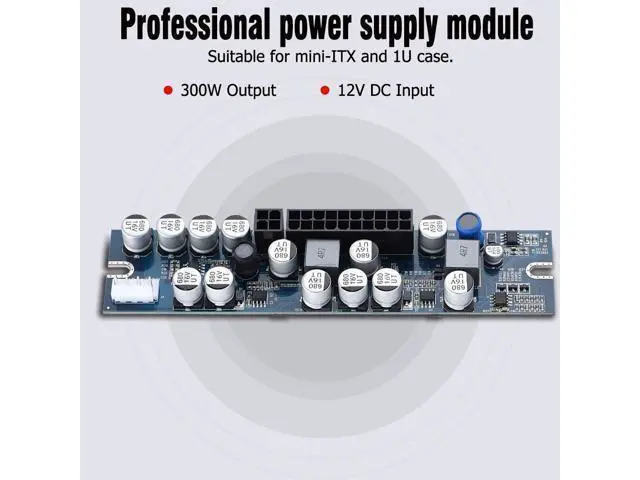 Alt view image 4 of 5 - PC PSU DC 12V Input 300W Output Computer Power Supply Module Board with 24Pin Connect/AUX/SATA Cable, Suitable for MiniITX and 1U Case