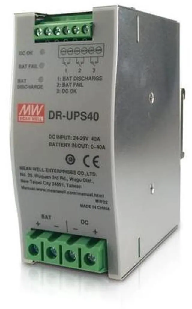 Main image of Original Mean Well Uninterruptable Power Supply DC Input 24-29V 40A DC UPS Module Uninterrupted Switching Power Supply Battery Controller for DIN Rail UPS System