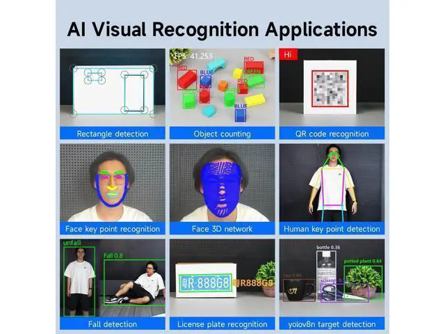 Alt view image 3 of 5 - Yahboom K230 AI Development Board 1.6GHz High-performance chip/2.4-inch Display/Open Source Robot Maker Python, Supports AI Visual Recognition CanMV Sensor (with Adjustable Bracket)