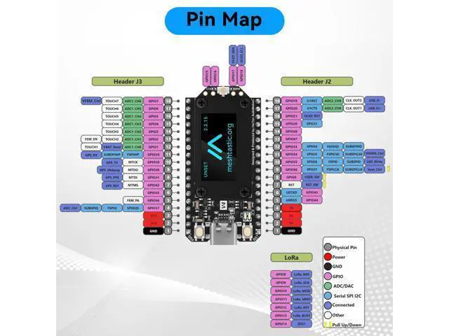 Alt view image 4 of 5 - YELUFT 2 Pack Pre-soldered ESP32 LoRa V4 Development Board Integrated ESP32-S3, 27dBm High Power SX1262 Chip, 0.96" OLED Display, Supports Triple Data Transmission Methods for Meshtastic
