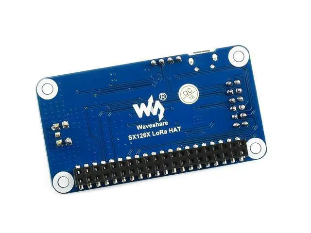 Alt view image 4 of 5 - Waveshare SX1262/SX1268 LoRa HAT, Compatible with Raspberry Pi 5/4B/3B/Zero/Zero W/Zero 2W/Pico/Pico W/Pico WH, UART Interface, SX1262 915M LoRa HAT