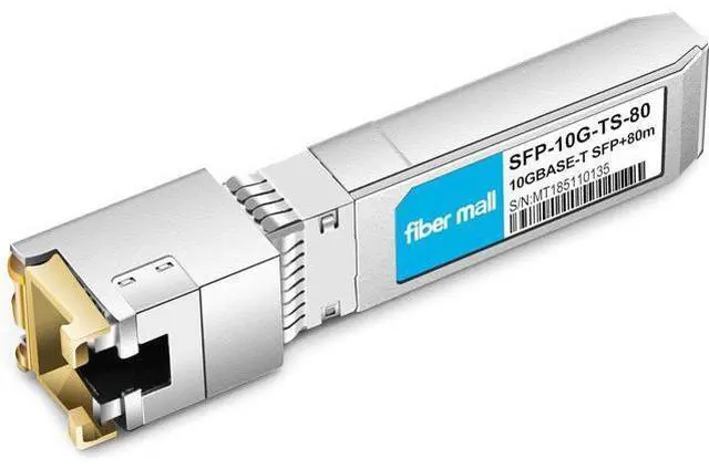Main image of 10G SFP+ RJ45 80m for Compatible MikroTik S+RJ8010 10GBASE-T SFP+ RJ45 80m Cat6a/7 Mini-GBIC 10gb Copper R-J45 Transceiver Module