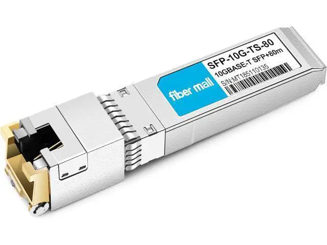 Alt view image 3 of 5 - 10G SFP+ RJ45 80m for Compatible MikroTik S+RJ8010 10GBASE-T SFP+ RJ45 80m Cat6a/7 Mini-GBIC 10gb Copper R-J45 Transceiver Module