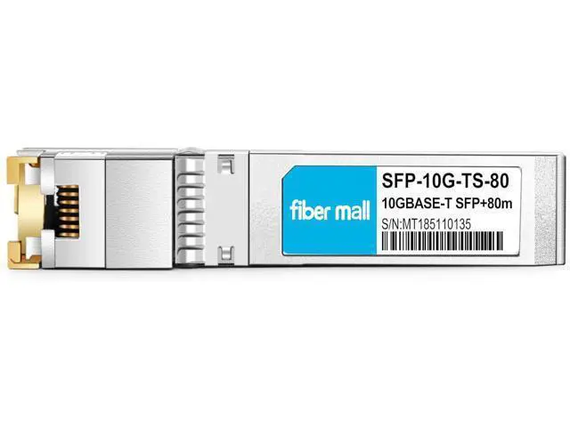 Alt view image 5 of 5 - 10G SFP+ RJ45 80m for Compatible MikroTik S+RJ8010 10GBASE-T SFP+ RJ45 80m Cat6a/7 Mini-GBIC 10gb Copper R-J45 Transceiver Module