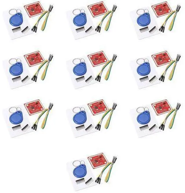 Main image of 10 Packs PN532 NFC NXP RFID Module V3 Kit,Near Field Communication Reader Module Kit with I2C SPI HSU,S50 White Card,Key Card, Suitable for Arduino,Raspberry Pi,DIY, Smartphones,and Android Phones.