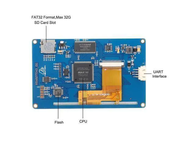 Alt view image 5 of 5 - Ferwooh Nextion Basic Display 4.3'' NX4827T043 4.3inch TFT Resistive Touch Screen Panel 480X272 UART HMI Intelligent LCD Display Module