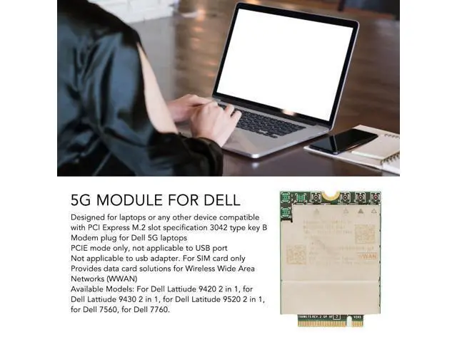 Alt view image 2 of 5 - PCIE M.2 Network Card, DW5930E Flexibility 5G Network Module, Plug and Play Wireless Network Module for Laptop Computer