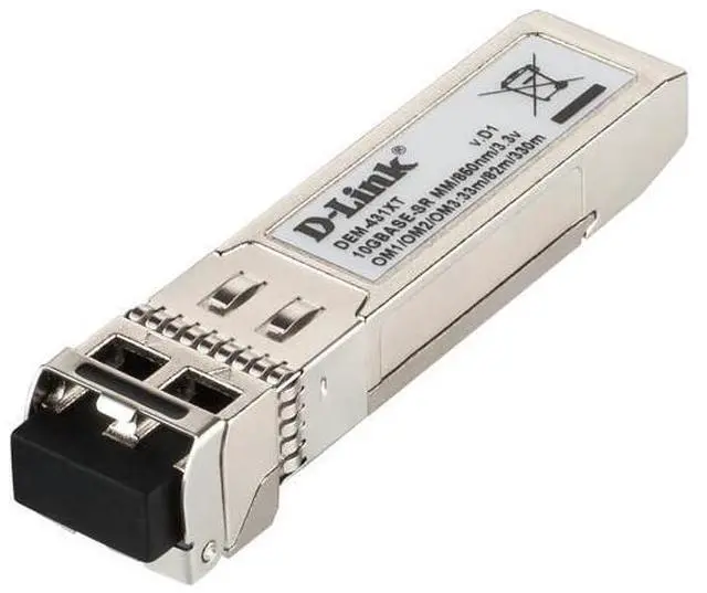 Main image of D-Link 10 Gigabit Ethernet Optical Transceiver Multimode 10GBASE-SR SFP+ Module (DEM-431XT)
