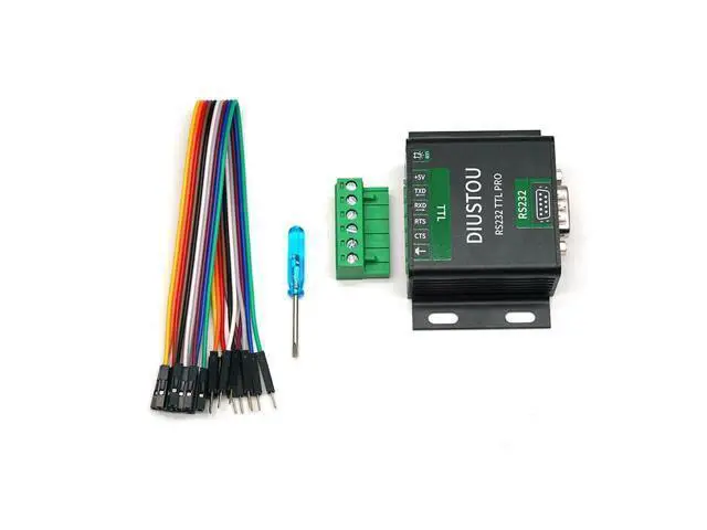 Alt view image 2 of 5 - diustou SP3232 Isolated RS232 to TTL Converter Module with Metal Enclosure Industrial Serial Port Adapter Board with Electrical Isolation Protection 3.3V/5V DB9 Male