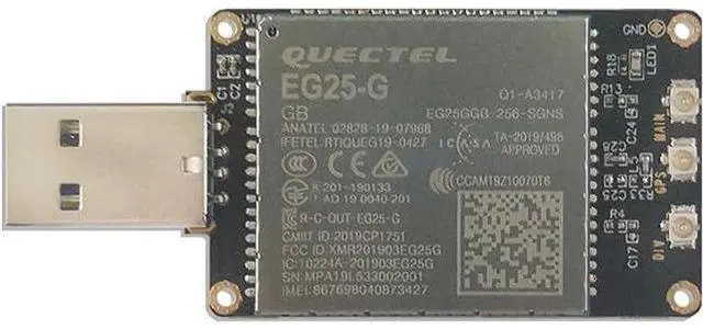 Main image of EXVIST 4G LTE USB Dongle W/EG25-G LCC IoT/M2M-optimized LTE Cat 4 Module SIM Card Slot GPS for Global