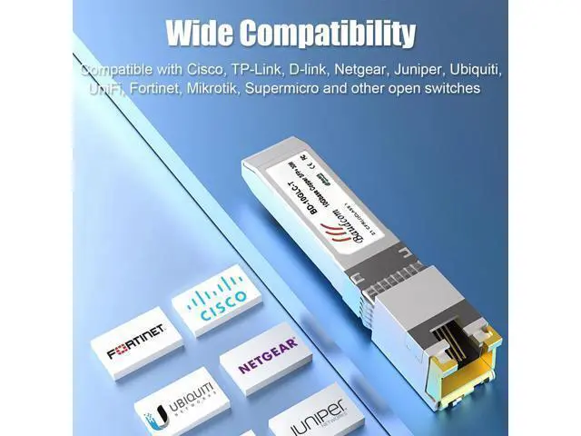 Alt view image 3 of 5 - BAUDCOM SFP to RJ45 10G Copper Module 30meter, 10GBase-T SFP+ Transceiver Compatible for Cisco SFP-10G-T-S, Ubiquiti UniFi UF-RJ45-10G, Netgear, Mikrotik S+RJ10, TP-Link, D-Link (x2, 10GBase-T: 30m)