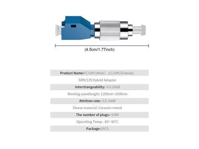 Alt view image 5 of 5 - 30 Pcs Visual Fault Locator Fiber Adapter, Fiber Optic Connector, Single Mode 9/125um FC Male to LC Female Hybrid Optical Fiber Convertor Adapter Compatible with Optical Power Meter Cable