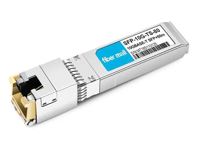 Alt view image 3 of 5 - 10G SFP+ RJ45 80m for Compatible MikroTik S+RJ8010 10GBASE-T SFP+ RJ45 80m Cat6a/7 Mini-GBIC 10gb Copper R-J45 Transceiver Module