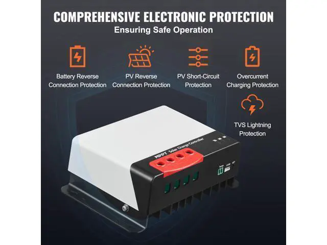 Alt view image 6 of 7 - 50A MPPT Solar Charge Controller, 12V / 24V Auto DC Input, Solar Panel Regulator Charger with Bluetooth Module, 98% Charging Efficiency for Sealed(AGM), Gel, Flooded and Lithium Battery Charging
