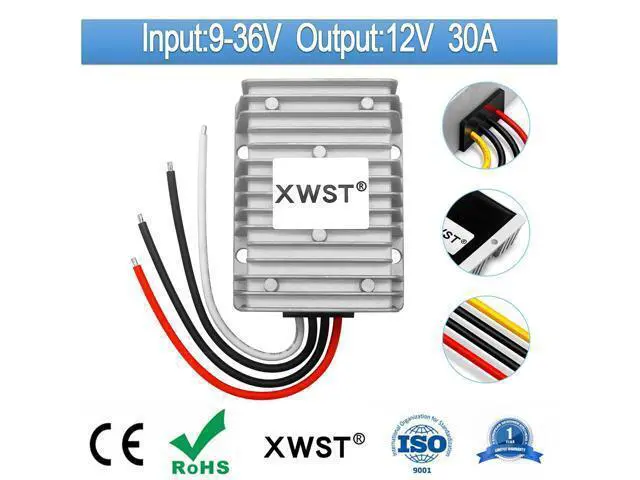 Alt view image 2 of 5 - DC DC Stabilizer 9V-36V to 12V Boost Buck Converter 30A 360W Waterproof Automatic Step Up/Down Voltage Regulator 12V Volt Transformer Module