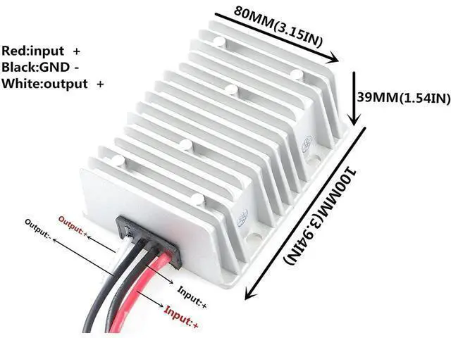 Alt view image 3 of 5 - KNACRO Waterproof DC to DC 12V to 24V Step up Converter, 20A 480W Voltage Boost Converter, Car Power Supply Voltage Regulator Module (24V 20A)