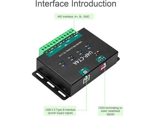 Alt view image 3 of 7 - aqxreight USB to 4 Way for RS485 Converter Adapter Industrial Grade Isolated USB Serial Port Module for Chipset a Mature Solution S Serial Port ModuleIndustrial Grade