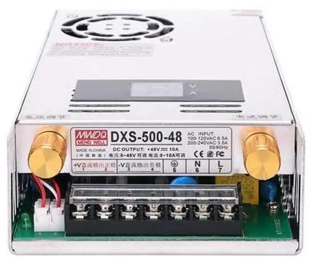 Main image of Adjustable DC Power Voltage Converter with Digital Display AC 110V-220V to DC 0-48V 0-10A Module Switching Power Supply 480W Voltage Regulator Transformer Built in Cooling Fan